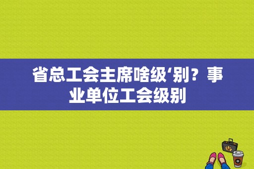 省总工会主席啥级‘别？事业单位工会级别