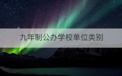 九年制公办学校单位类别？公立学校单位性质是指什么