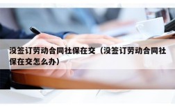 同时在两家单位上班都没有交社保该怎么办？同时在2家单位签订劳动合同