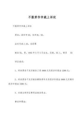 工伤后劳动仲裁不服如何上诉？单位不服工伤仲裁民事起诉状-图3