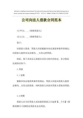 如果公司经营需要向法人借款具体怎样操作？单位向法人代表借款协议-图2