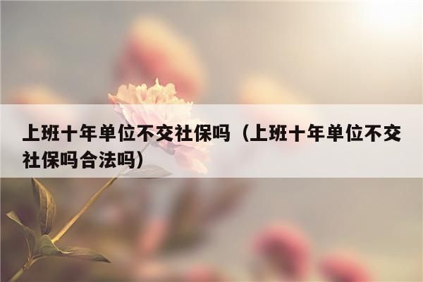 在公司上班十年社保没交现在交以前的可以补吗？上班十年单位不交社保-图3