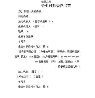 一般公司与公司之间的付款方式都有哪些？单位委托单位付钱的委托书-图2