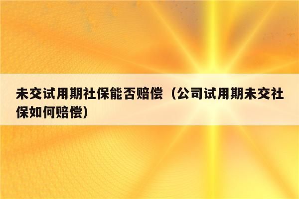 试用期社保还能补缴吗？试用期过后单位可以补交保险吗-图1