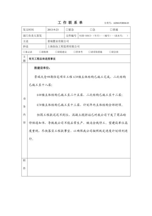 我是施工单位的，如何给业主单位甲方写联系单？（施工单位工作联系单）-图1