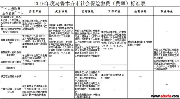 乌鲁木齐社保个人交扣费标准？（2017乌鲁木齐单位社保）-图2