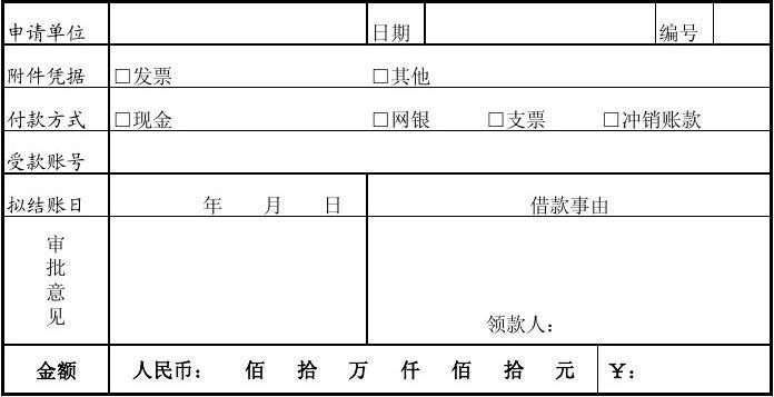 预支借款分录范本？（单位借款申请模板）-图1